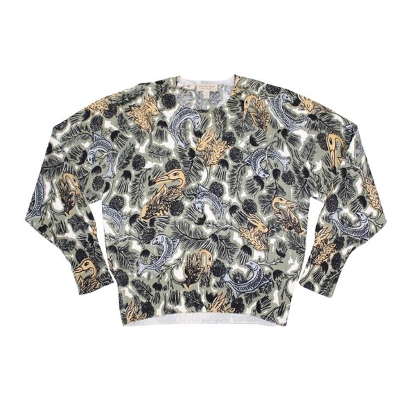 Burberry Beasts Knit Sweater Size Small Rare Print Animal Mythological Runway - Picture 8 of 9